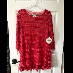 Pink dress with 3/4 sleeves